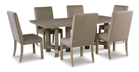 RENTAL- Chrestner Rectangular Dining Room Table and 6 chairs