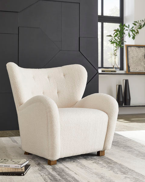 RENTAL - Larbell Accent Chair (Ecru)