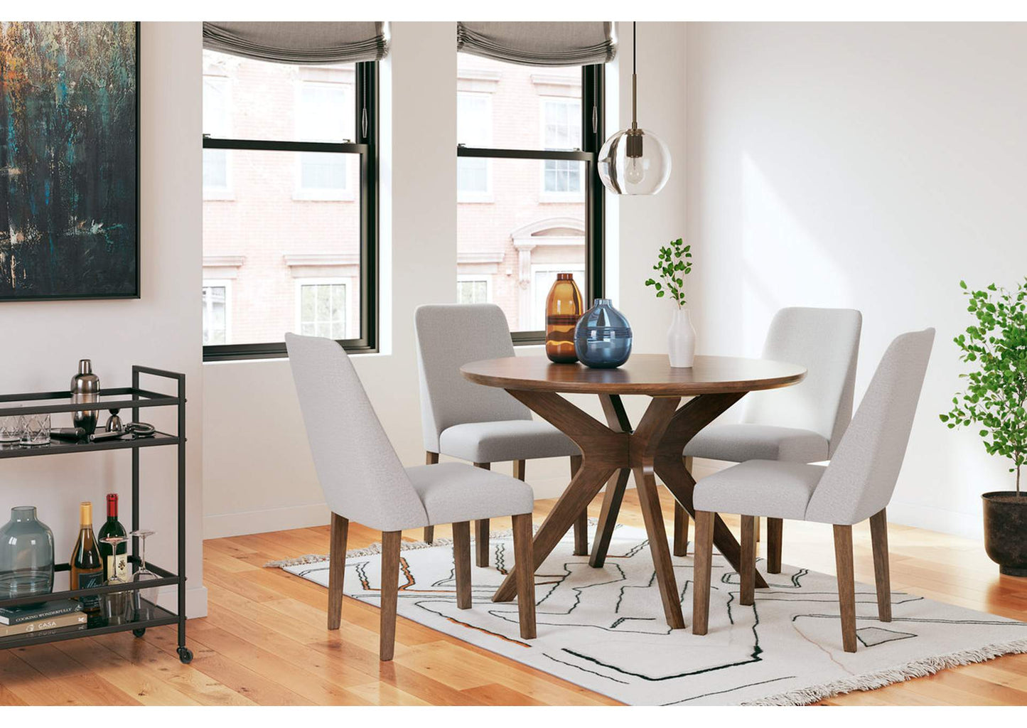 RENTAL - Lyncott Dining Table (Round) and 4 Chairs