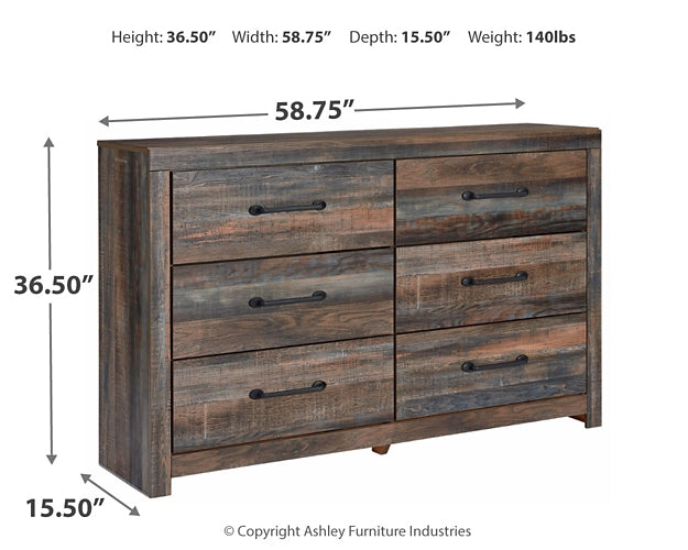 Drystan Six Drawer Dresser