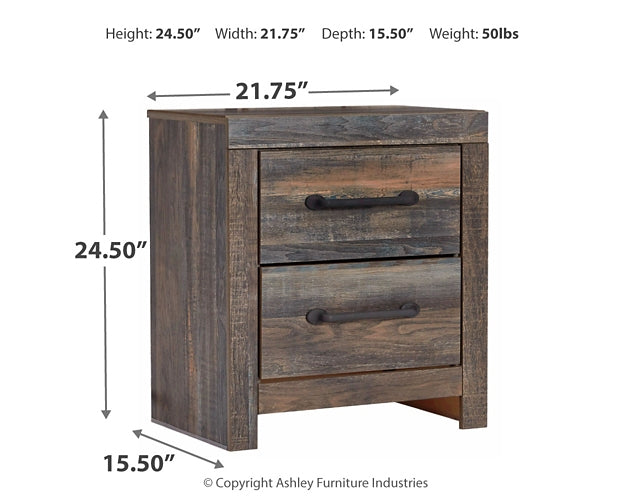 Drystan  Panel Bed With 2 Storage Drawers With Mirrored Dresser And 2 Nightstands