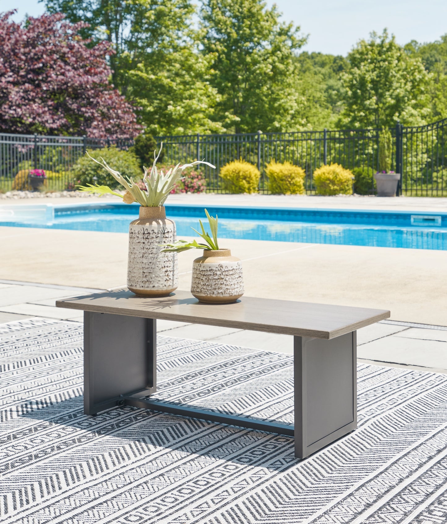 Ashley Express - Bree Zee 4-Piece Outdoor Sectional with End Table