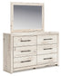 Lawroy Twin Panel Bed with Mirrored Dresser