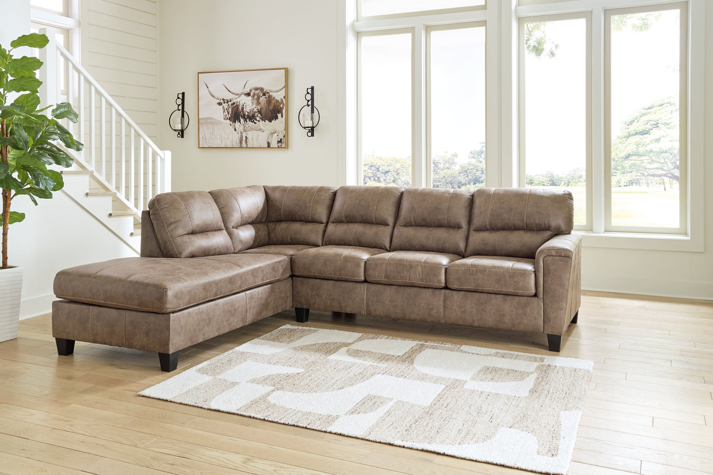 Navi 2-Piece Sectional with Ottoman