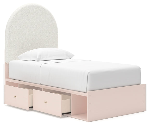 Wistenpine Twin Upholstered Panel Bed with Storage