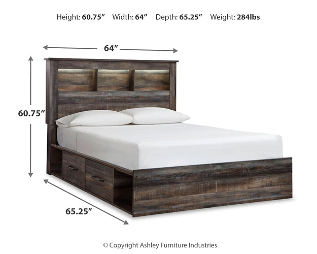 Drystan  Bookcase Bed With 4 Storage Drawers