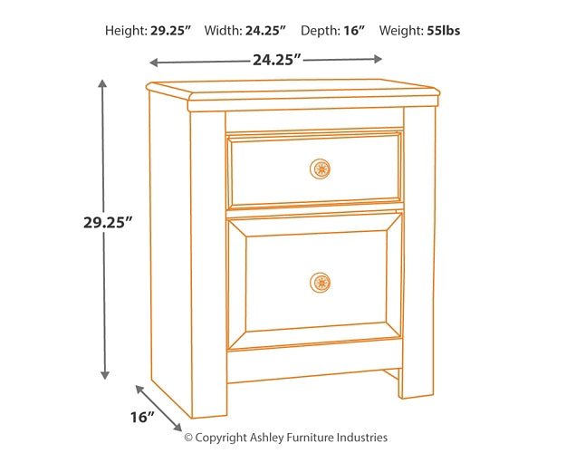 Ashley Express - Paxberry Two Drawer Night Stand