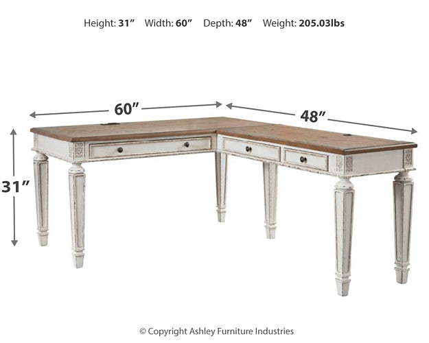 Ashley Express - Realyn 2-Piece Home Office Desk