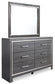 Lodanna Queen Panel Bed with 2 Storage Drawers with Mirrored Dresser, Chest and Nightstand