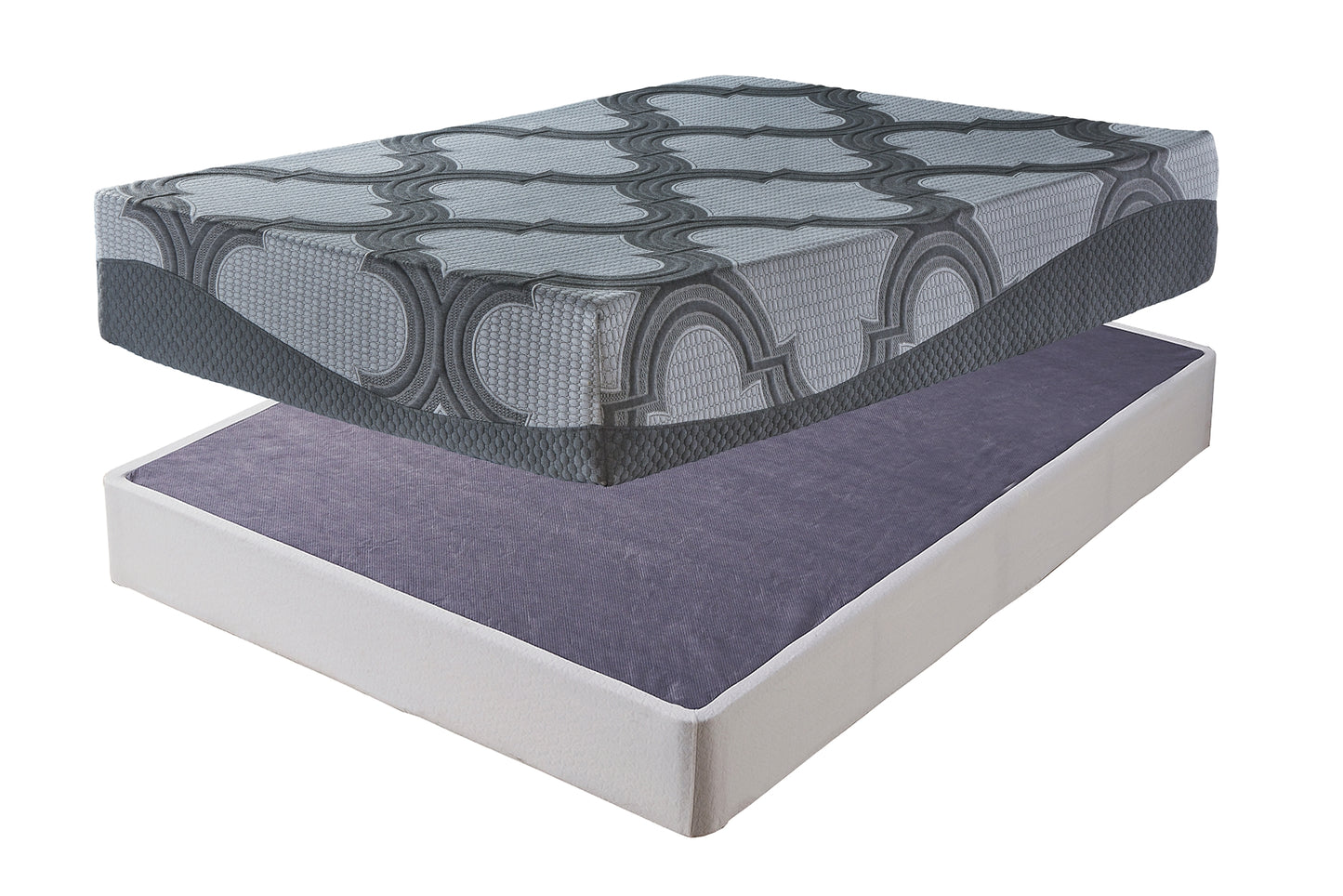 Ashley Express - 12 Inch Ashley Hybrid Mattress with Foundation