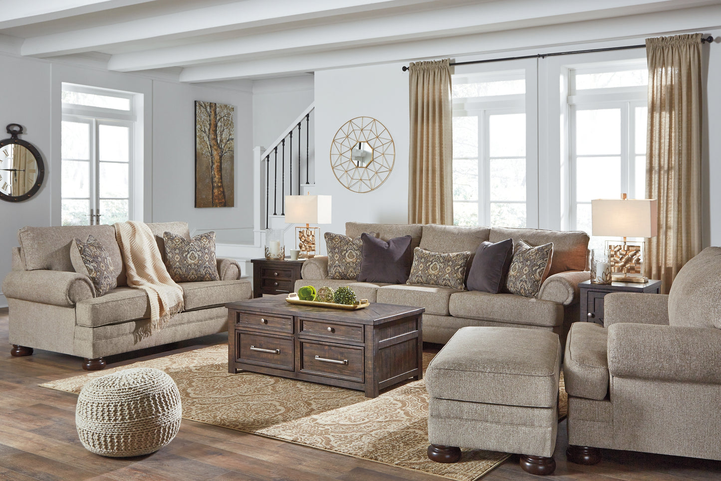 Kananwood Sofa, Loveseat, Chair and Ottoman