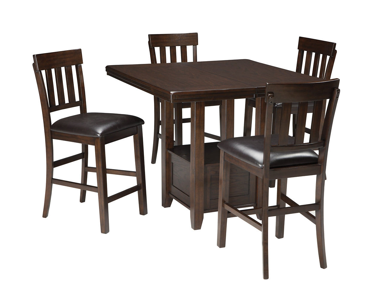 Ashley Express - Haddigan Counter Height Dining Table and 4 Barstools