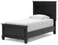 Lanolee Twin Panel Bed with Mirrored Dresser, Chest and 2 Nightstands