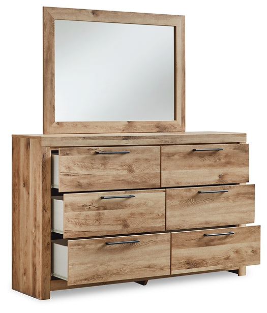 Hyanna Twin Panel Bed with Mirrored Dresser, Chest and Nightstand