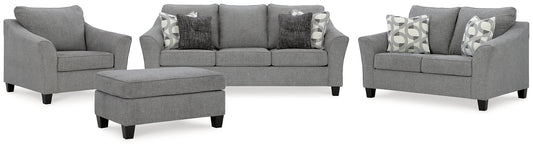 Mathonia Sofa, Loveseat, Chair and Ottoman